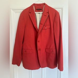 John Varvatos USA Red Cotton Blazer